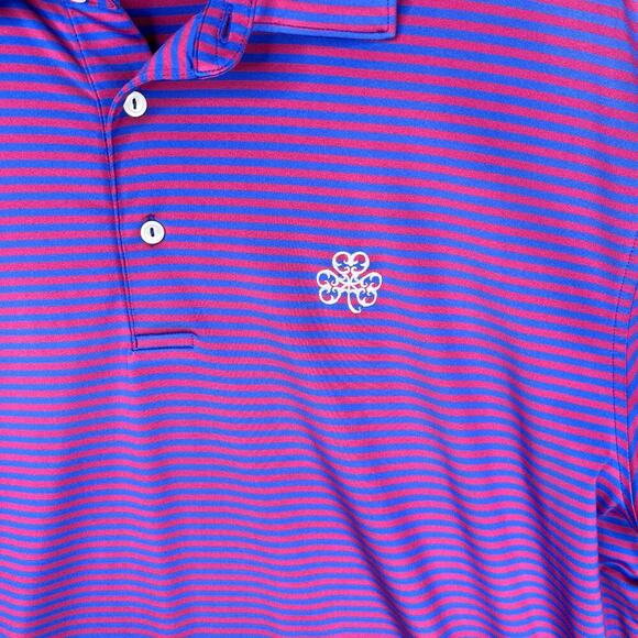 Peter Millar Summer Comfort performance golf polo in striped print men's size XL - Picture 2 of 8